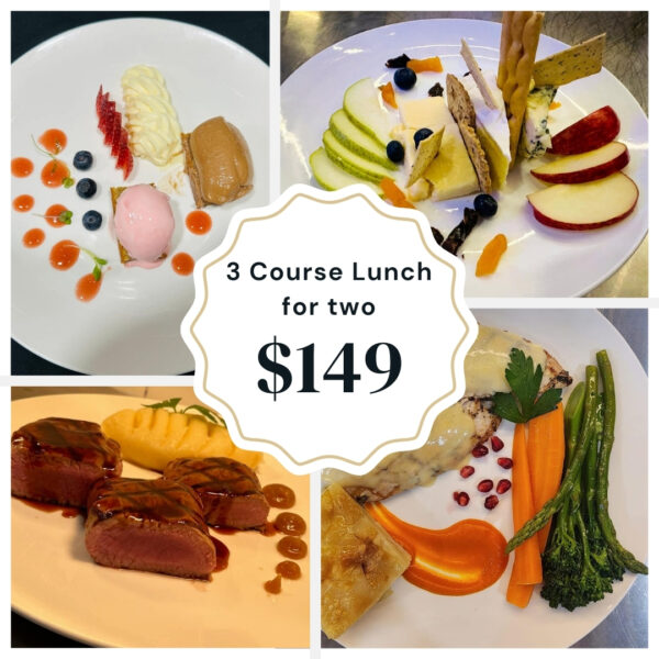 3 Course Lunch for two $149